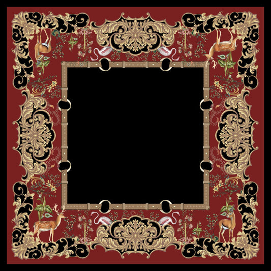 Baroque Wildlife Silk Scarf