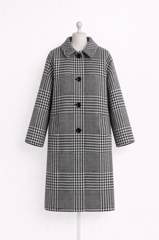 Hamida Wool Cropped Sleeve Coat