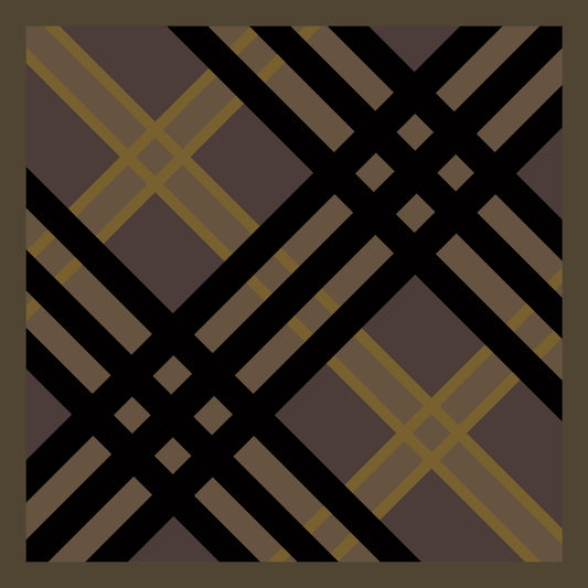 Close-up of Hamida silk scarf showing bold geometric pattern