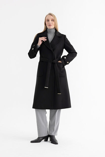 Hamida Classic Double-Breasted Trench Coat for Women