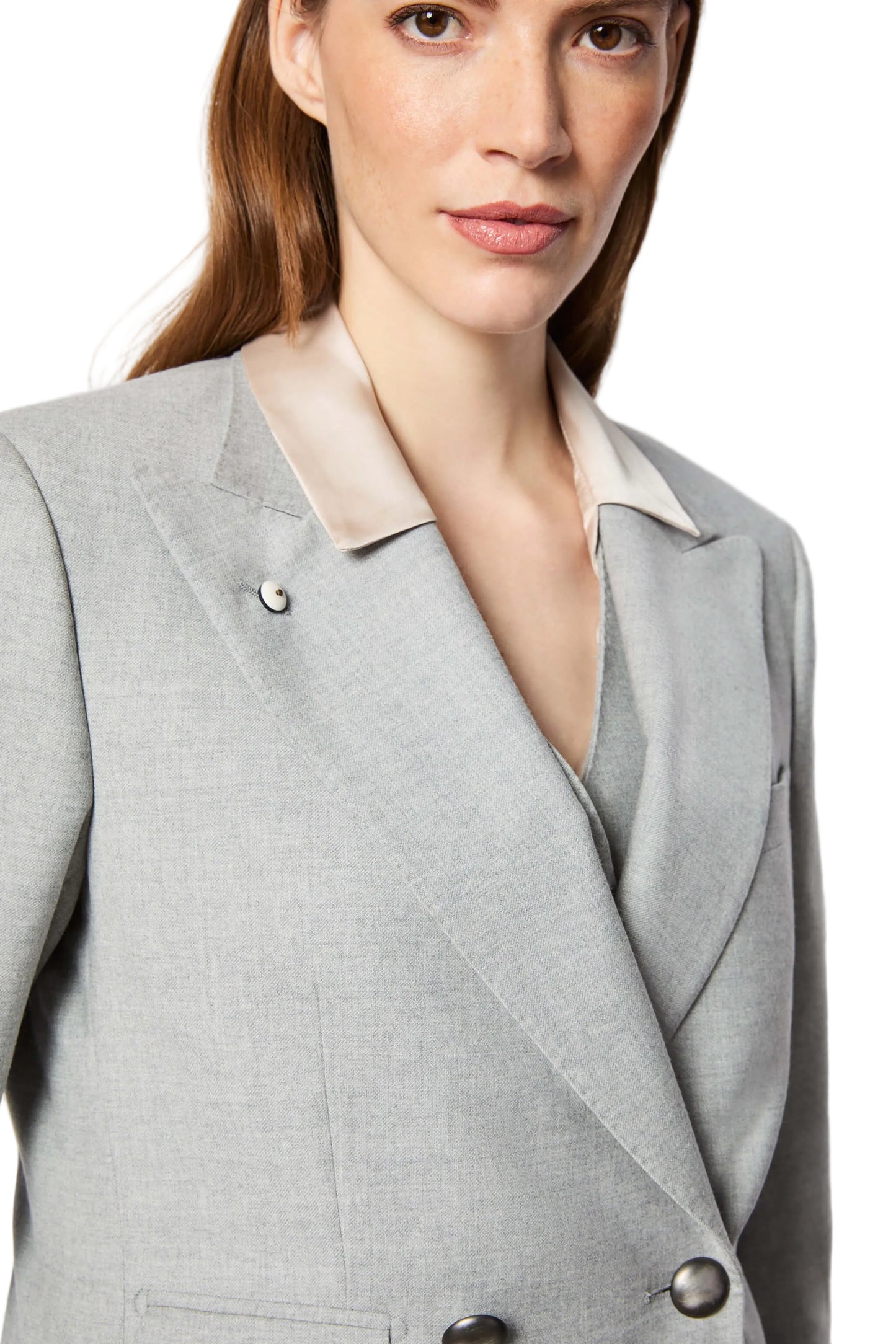 Structured Double-Breasted Tailored Coat and Blazer