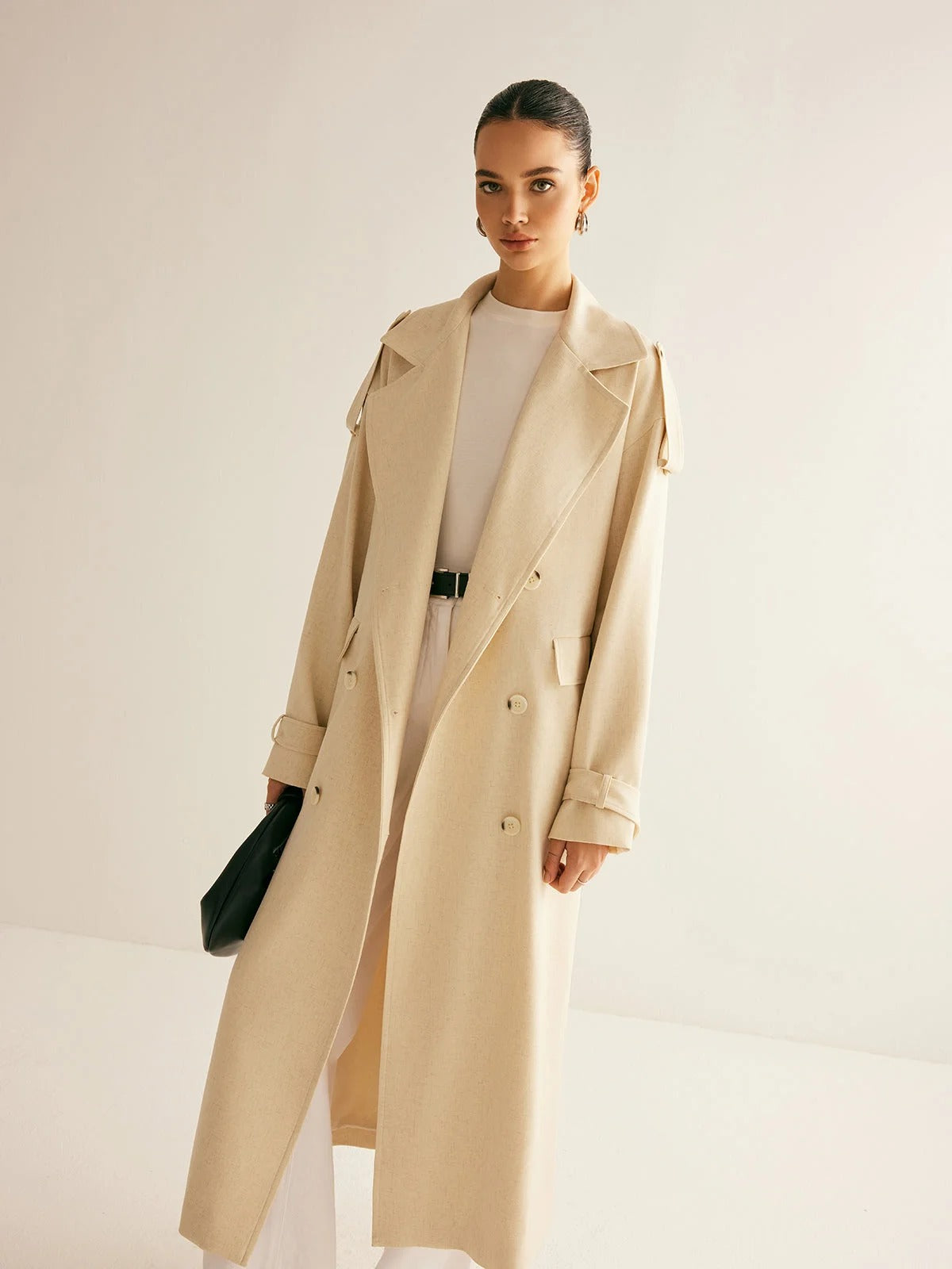 Hamida Modern Trench-Style Coat