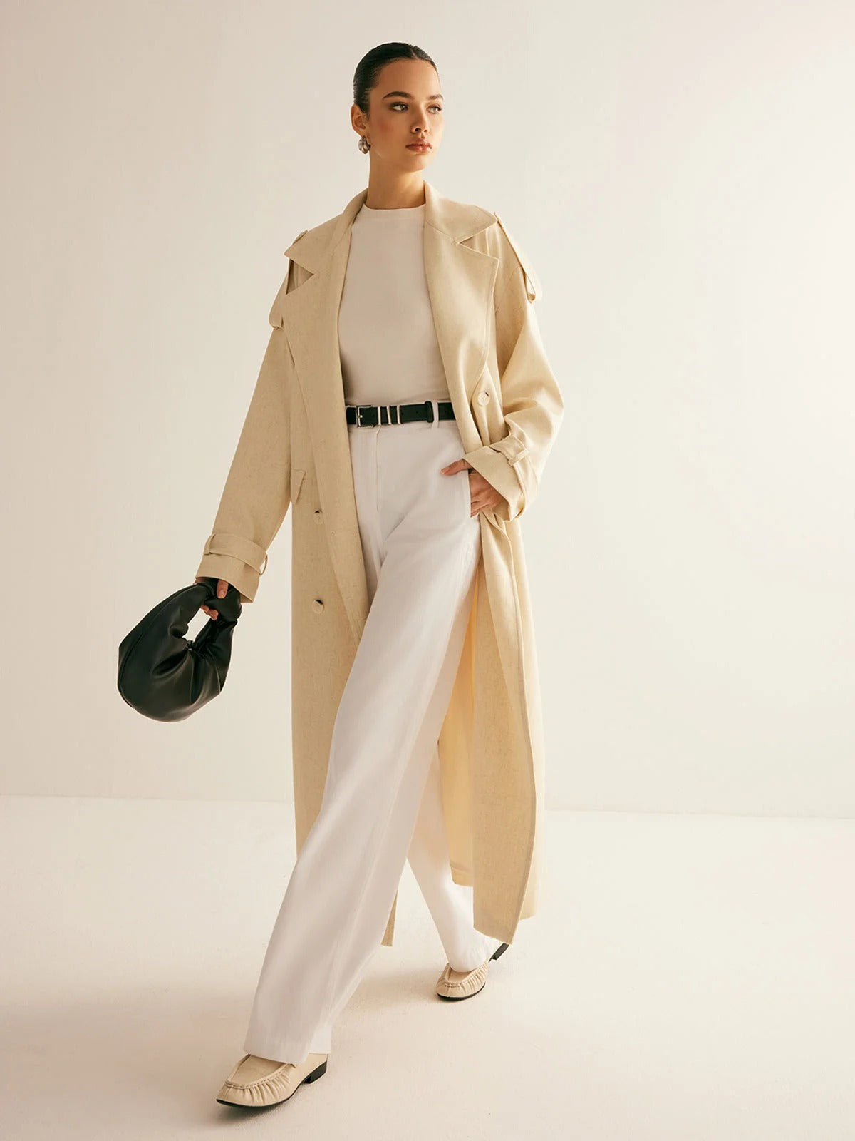 Hamida Modern Trench-Style Coat