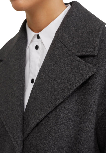 Hamida Wool Wrap Coat – Elegant Belted Long Winter Overcoat for Women