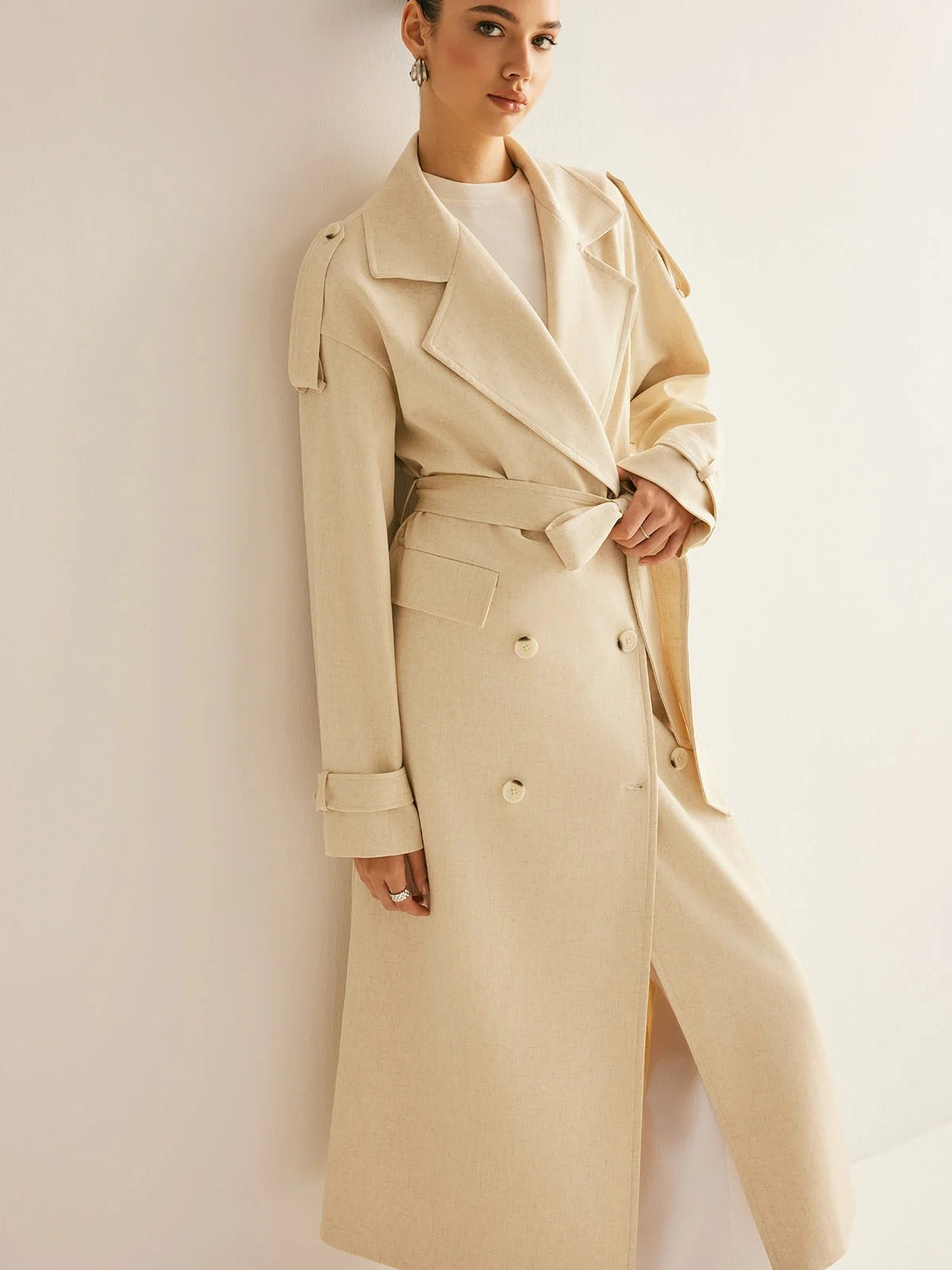 Hamida Modern Trench-Style Coat