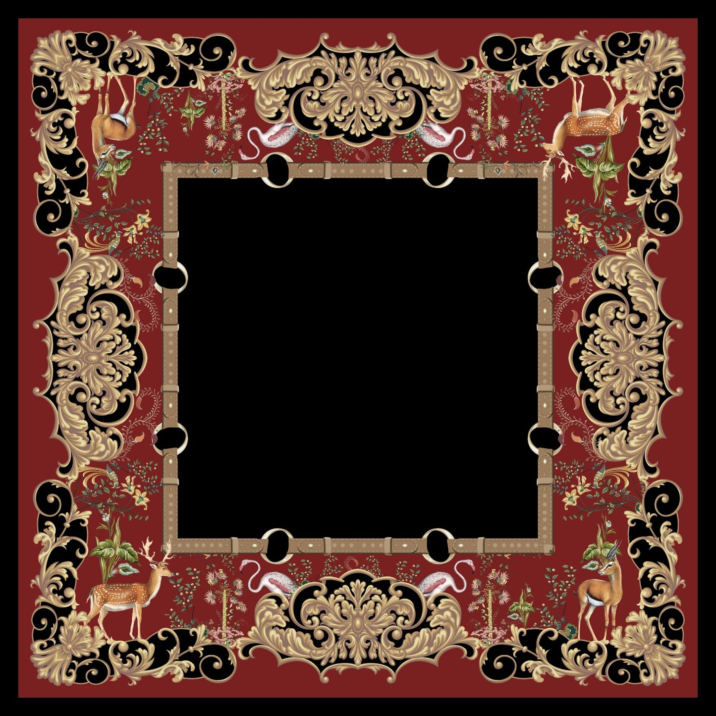 Baroque Wildlife Silk Scarf