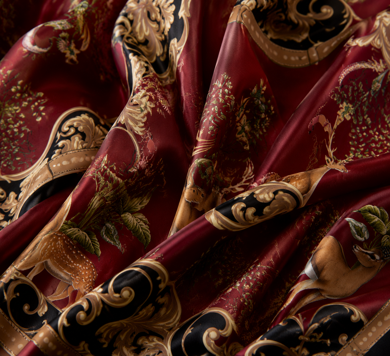 Baroque Wildlife Silk Scarf