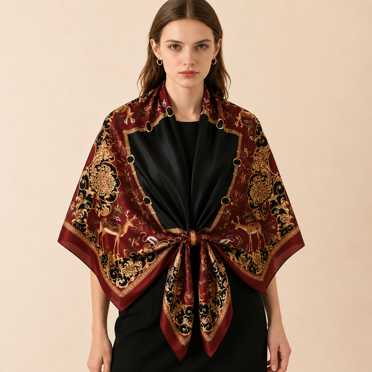 Baroque Wildlife Silk Scarf