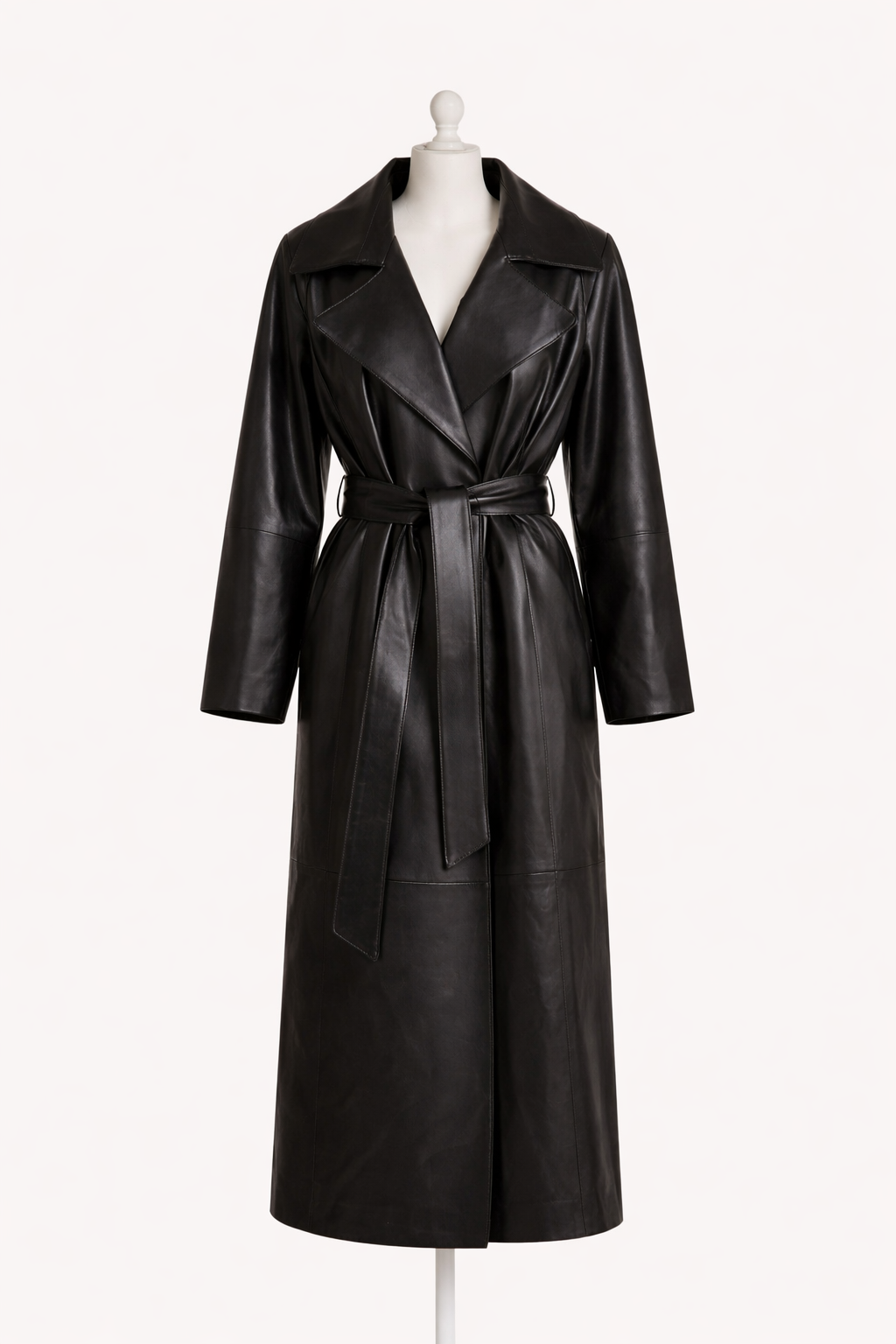 Hamida Grace Rexine Leather Coat