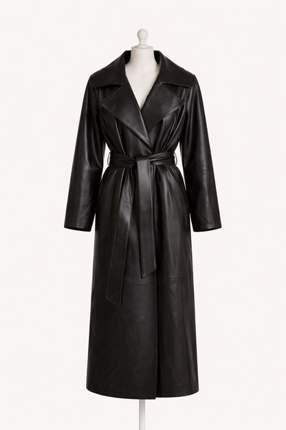 Hamida Grace Rexine Leather Coat