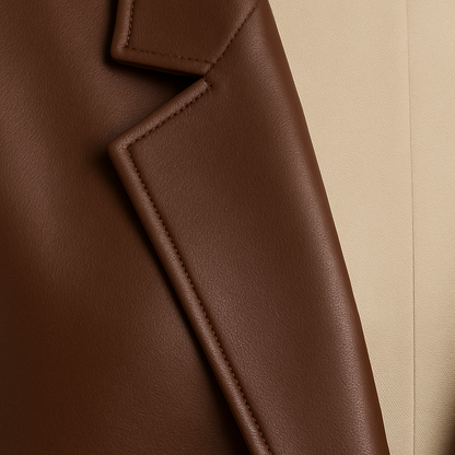 Hamida Signature Luxe Leather Blazer