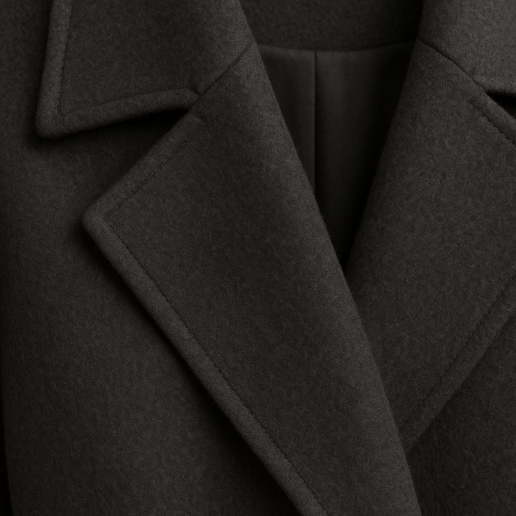 Hamida Wool Wrap Coat – Elegant Belted Long Winter Overcoat for Women