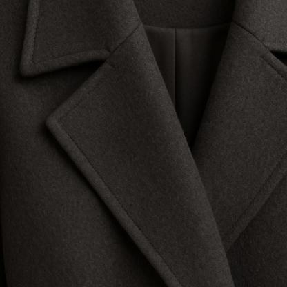 Hamida Wool Wrap Coat – Elegant Belted Long Winter Overcoat for Women