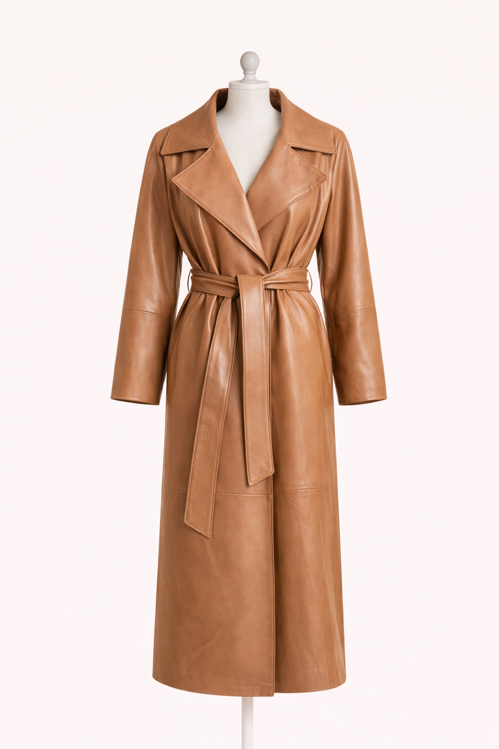 Hamida Grace Rexine Leather Coat