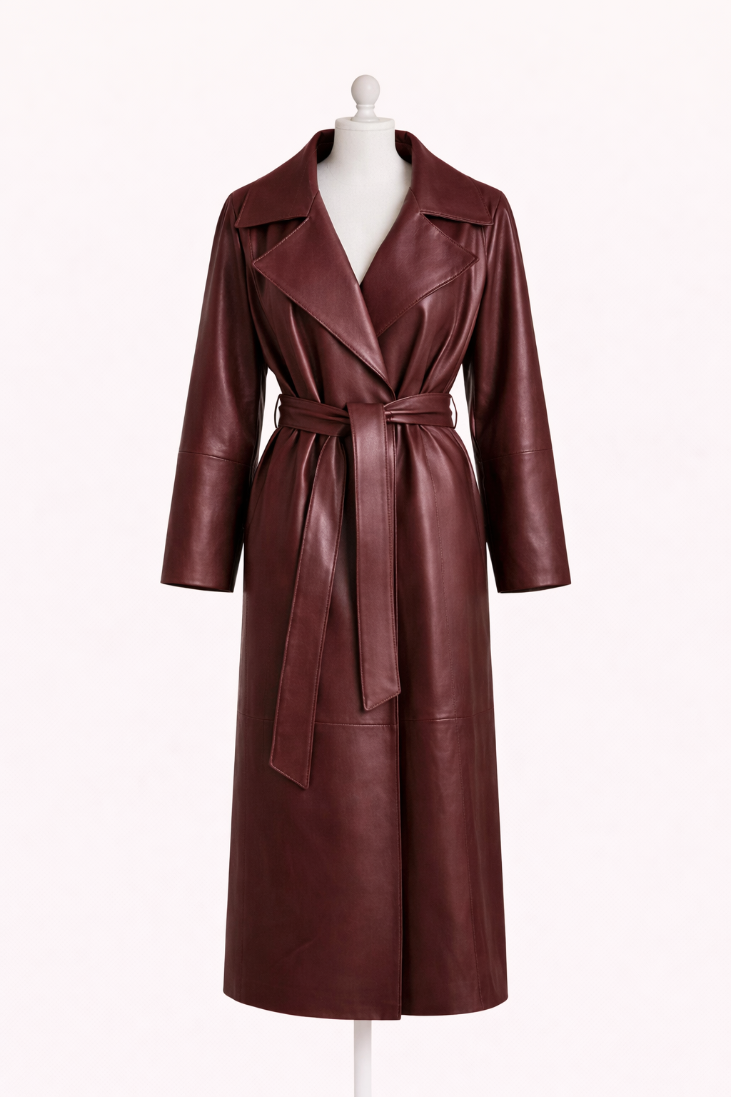 Hamida Grace Rexine Leather Coat