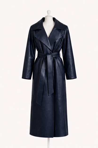 Hamida Grace Rexine Leather Coat