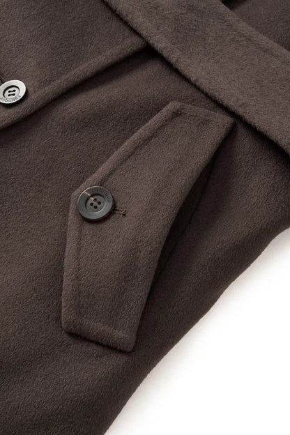 Double Breasted Long Coat in Double Face Merino Cashmere