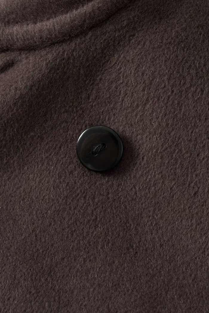 Double Breasted Long Coat in Double Face Merino Cashmere