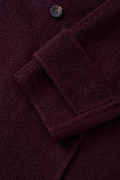 Double Faced Cocoon Coat in Merino Wool