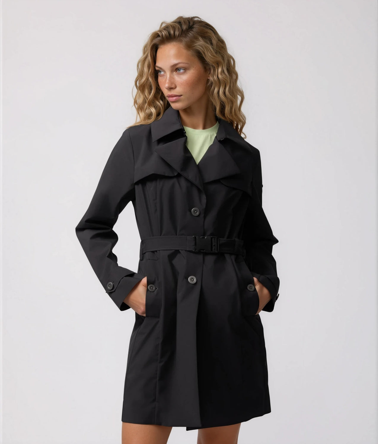 Elegant Mid-Length Trench Coat