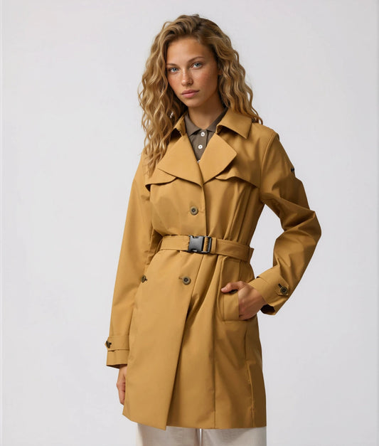 Elegant Mid-Length Trench Coat