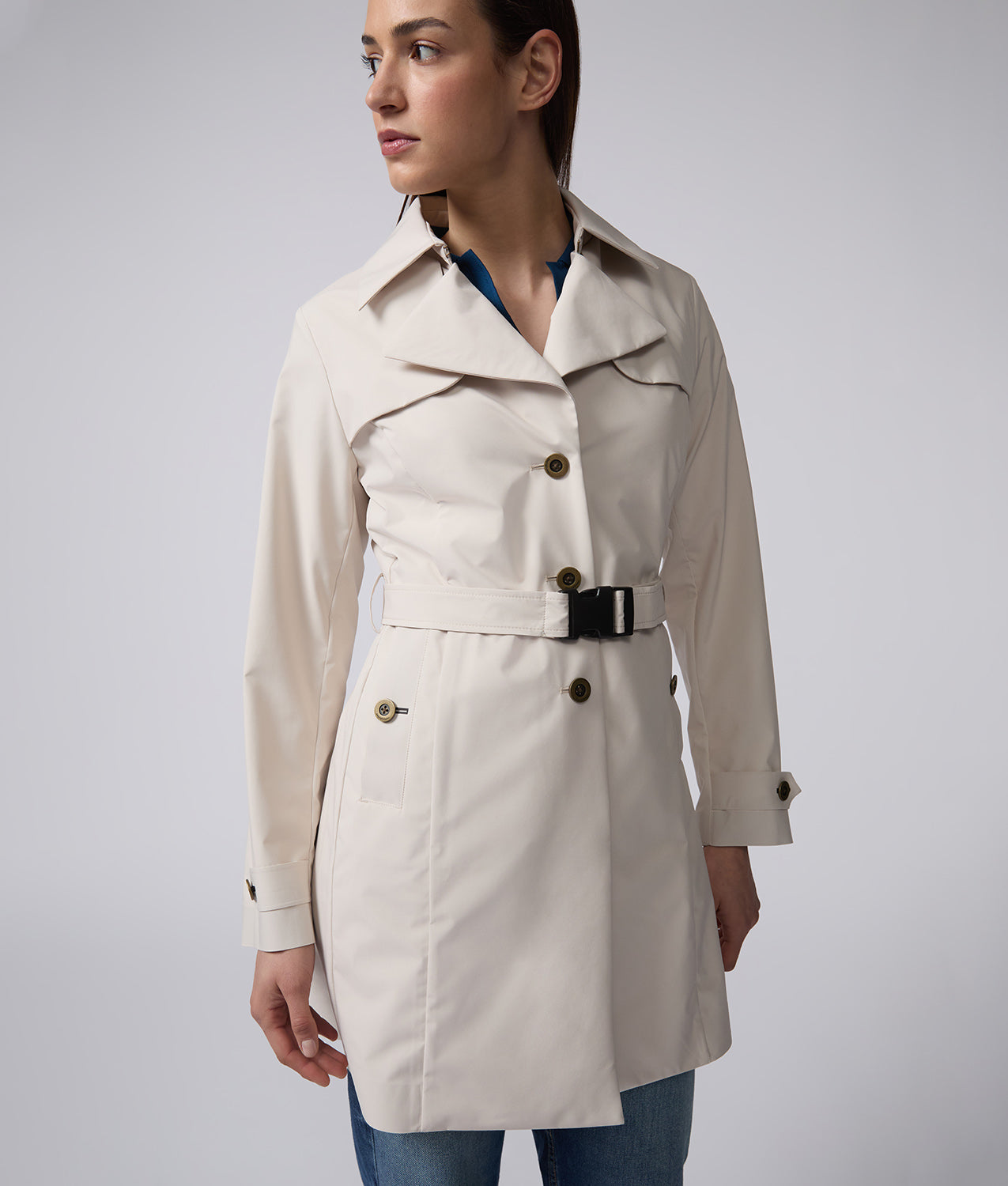 Elegant Mid-Length Trench Coat