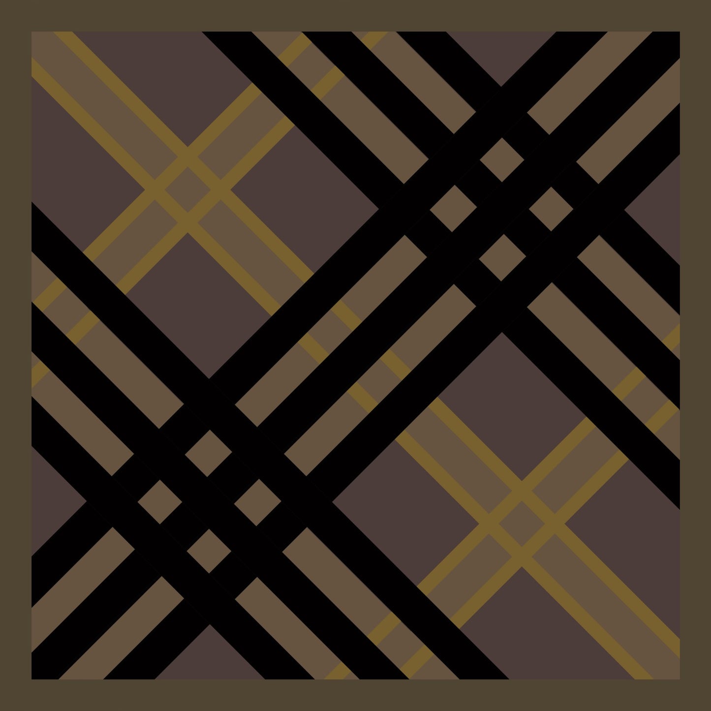 Close-up of Hamida silk scarf showing bold geometric pattern