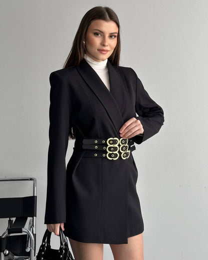Hamida Classified Triple Belted Coat