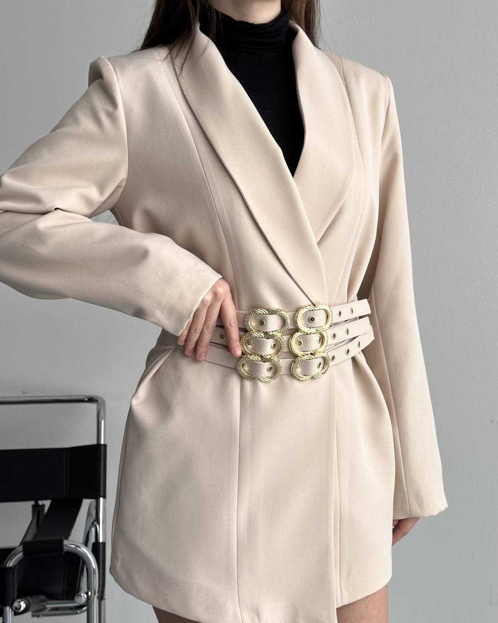 Hamida Classified Triple Belted Coat