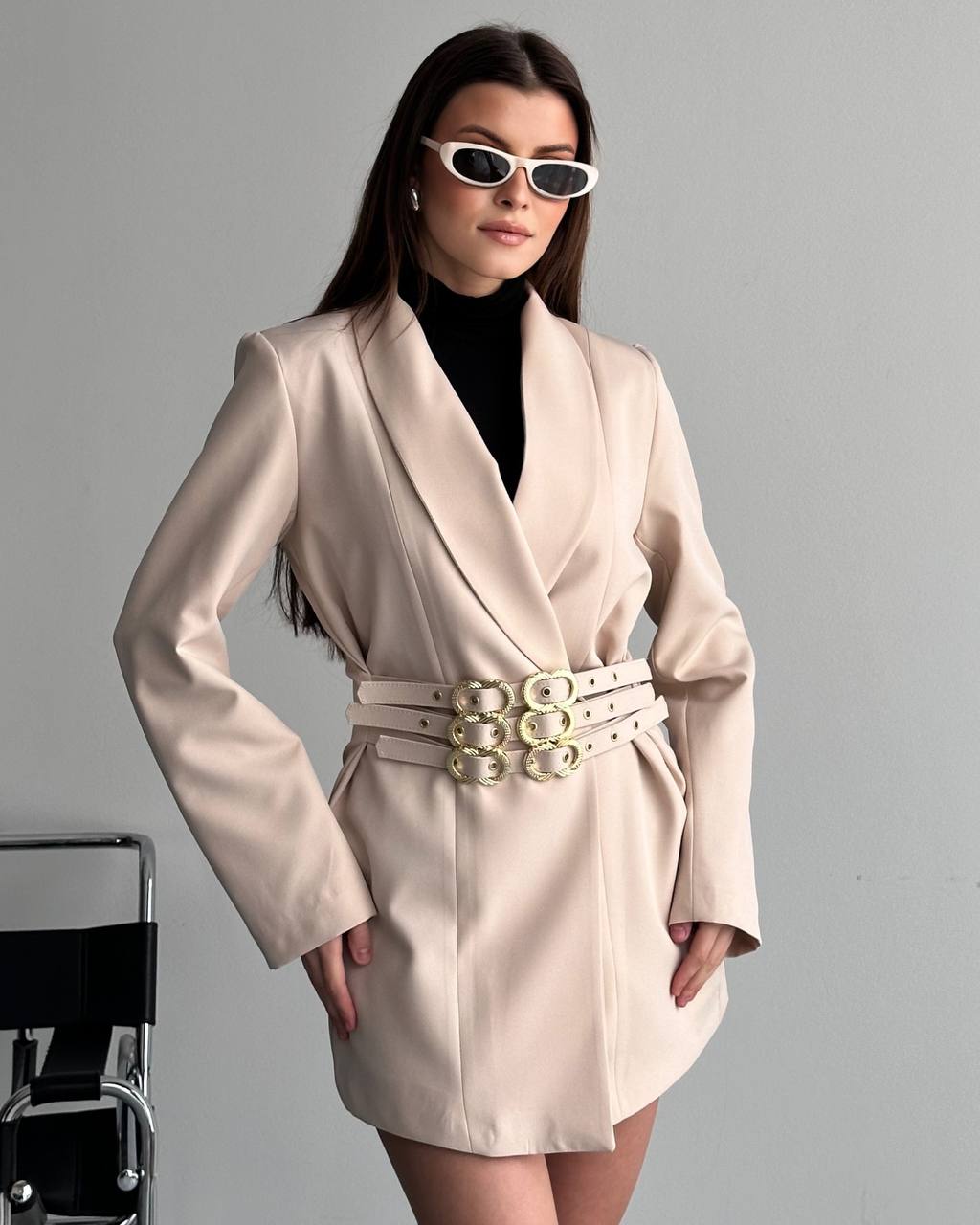 Hamida Classified Triple Belted Coat