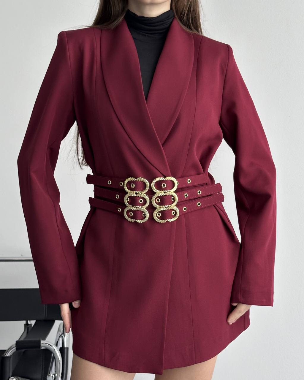 Hamida Classified Triple Belted Coat