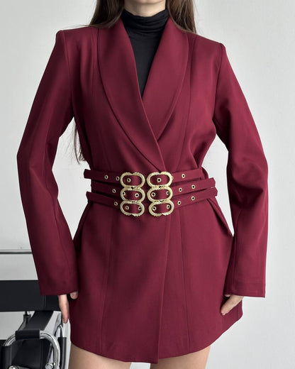 Hamida Classified Triple Belted Coat