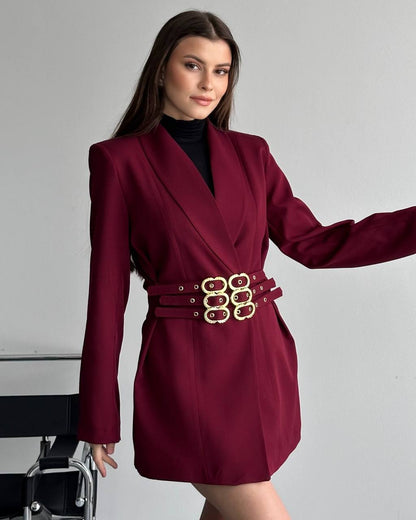 Hamida Classified Triple Belted Coat