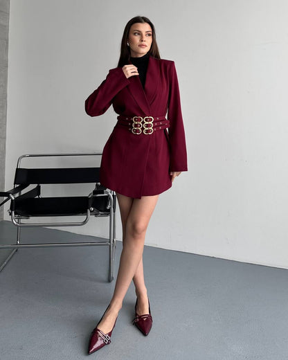 Hamida Classified Triple Belted Coat