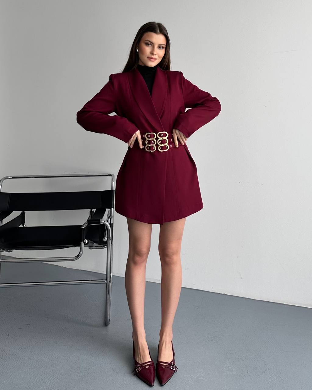 Hamida Classified Triple Belted Coat