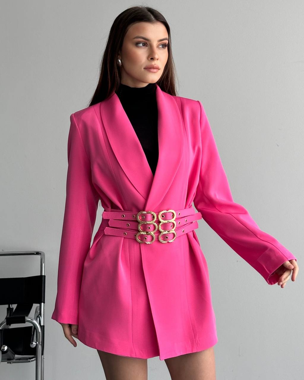 Hamida Classified Triple Belted Coat