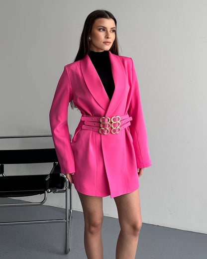Hamida Classified Triple Belted Coat-2