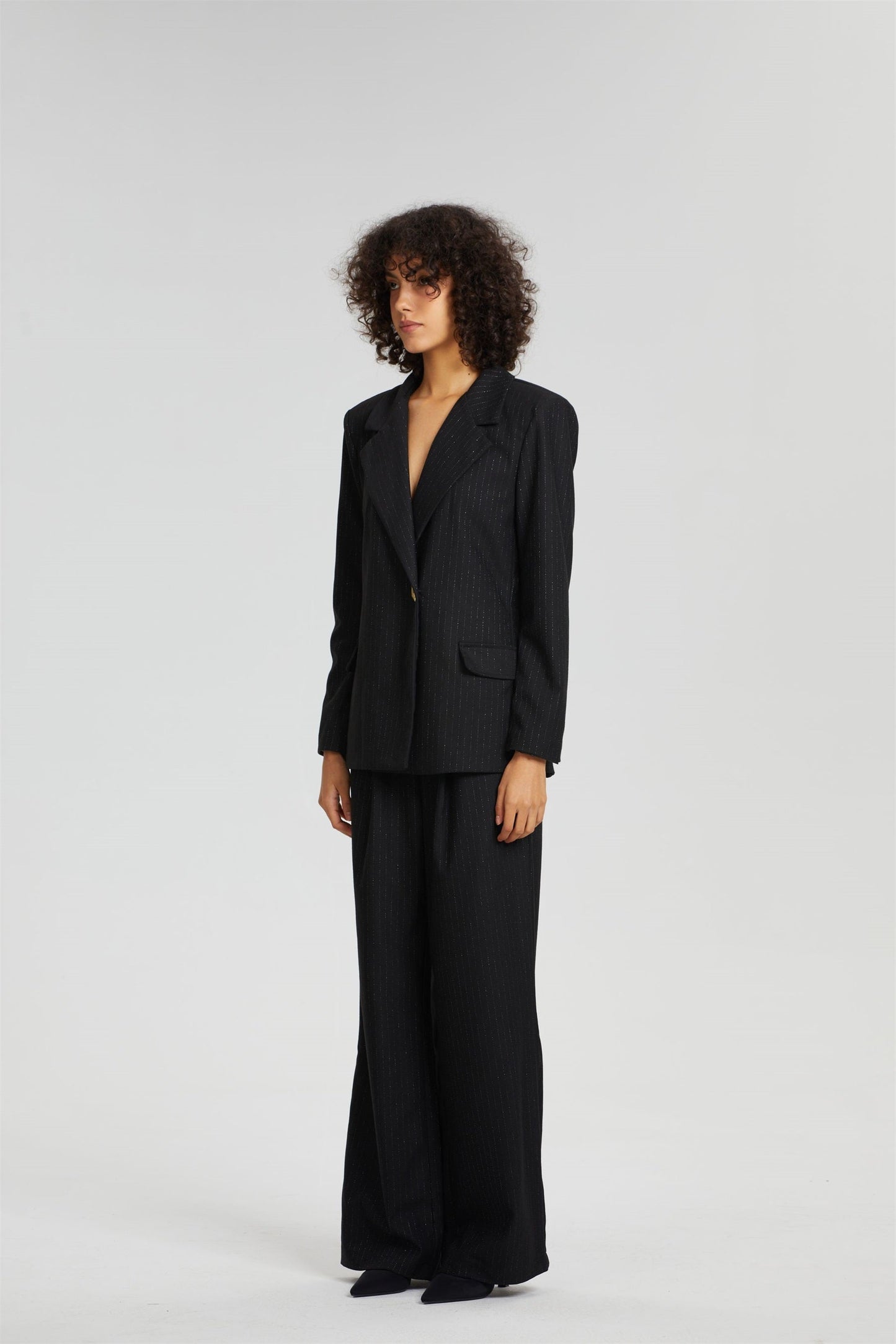 Hamida Cotton Stone Notched Jacket