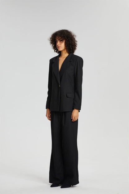 Hamida Cotton Stone Notched Jacket