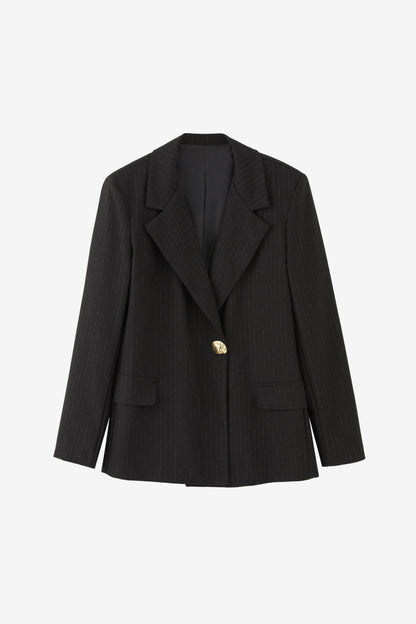 Hamida Cotton Stone Notched Jacket