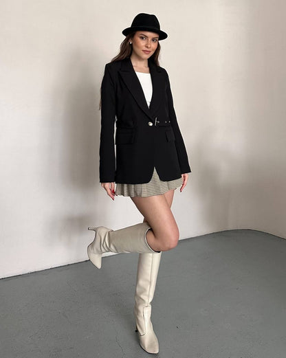 Hamida Double layered Fashionable Office -Styled Coat-2