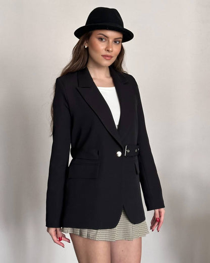 Hamida Double layered Fashionable Office -Styled Coat-2