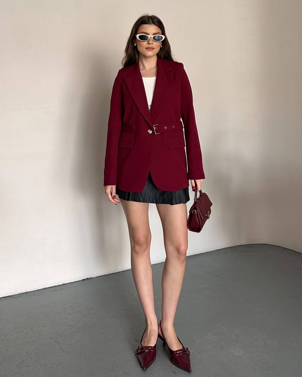Hamida Double layered Fashionable Office -Styled Coat-1