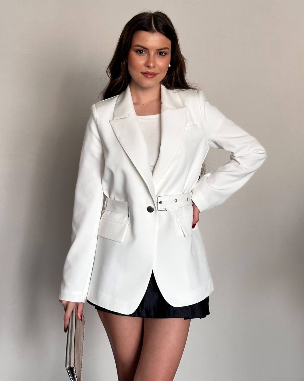 Hamida Double layered Fashionable Office -Styled Coat-2
