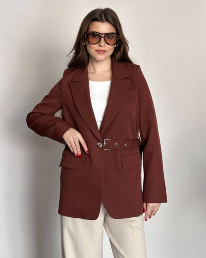 Hamida Double layered Fashionable Office -Styled Coat-2