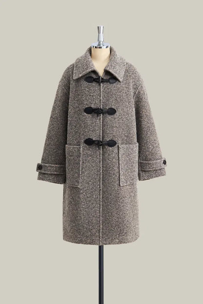 Hamida Pure Wool Duffle Coat