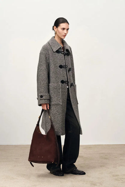Hamida Pure Wool Duffle Coat