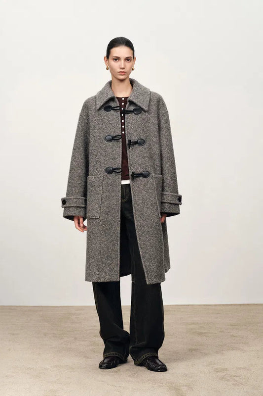 Hamida Pure Wool Duffle Coat
