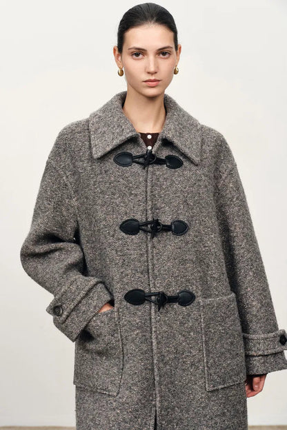 Hamida Pure Wool Duffle Coat