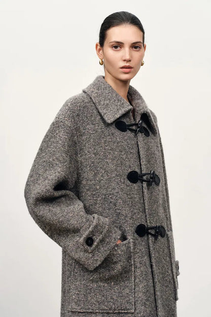 Hamida Pure Wool Duffle Coat
